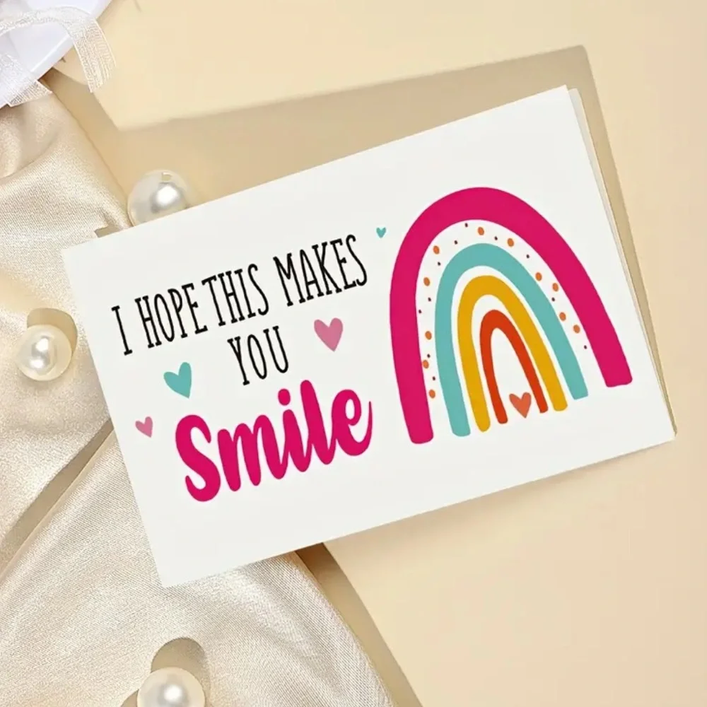 Cheerful Rainbow “HOPE THIS MAKES YOU SMILE, Cards, NEW, 50 pcs.